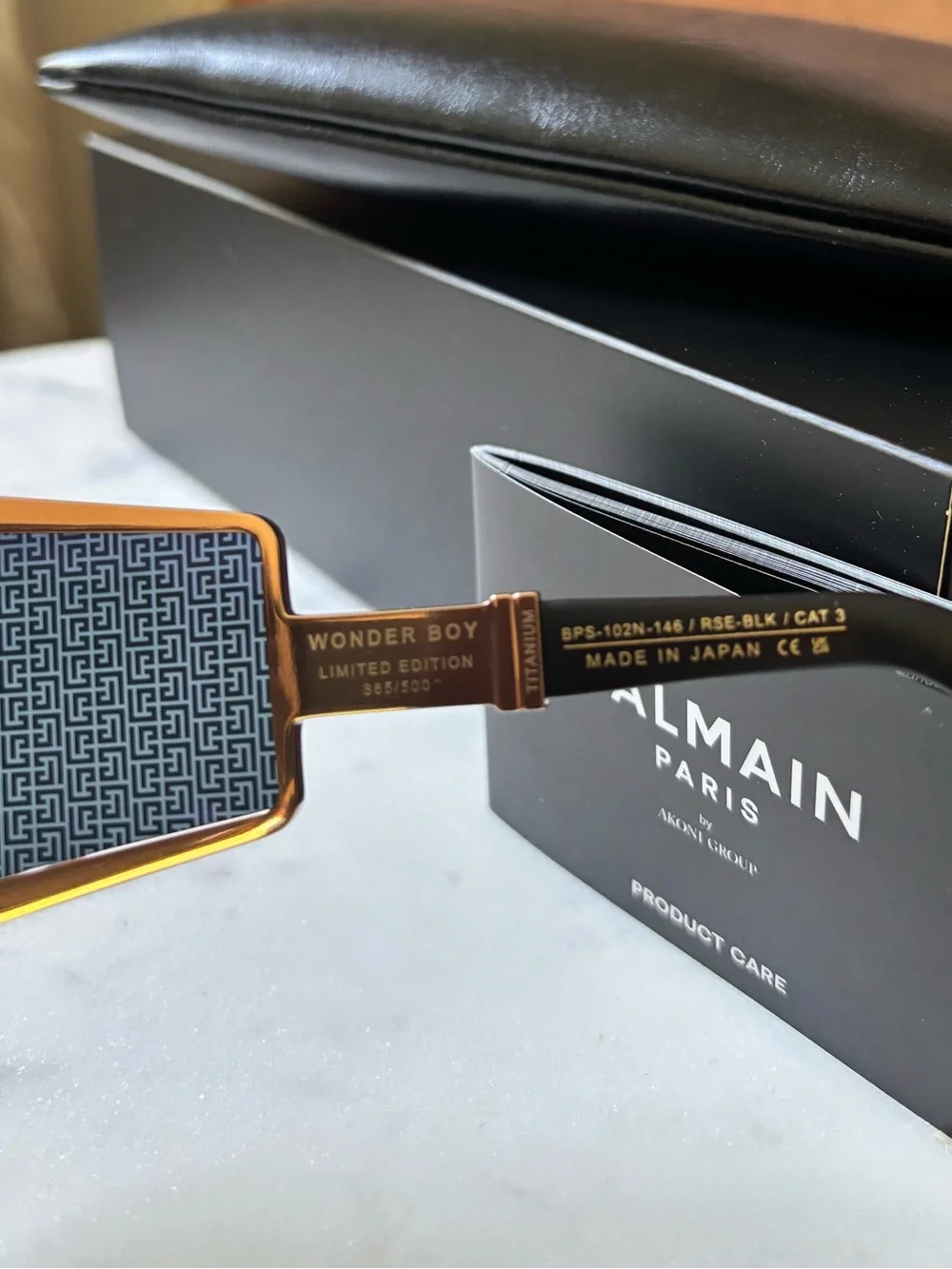 NIB Balmain Wonder Boy Limited Edition 365/500 Titanium Sunglasses